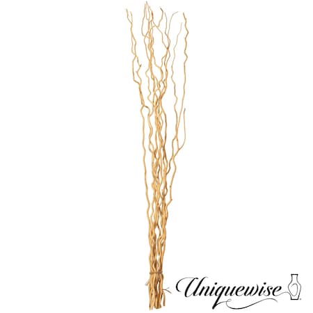 Uniquewise 12 pcs Natural Decorative Dry Branches Authentic Mulberry Sticks, 59 in, peeled white QI004415.M.WT.60
